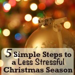 5 Steps to reduce stress this Christmas season